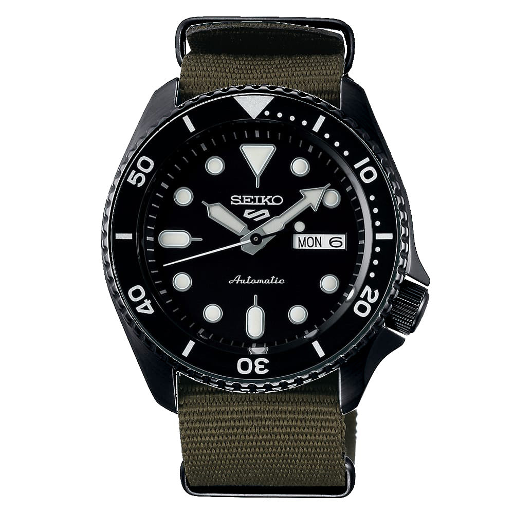 Seiko 5 Sports Men's Automatic Green and Black Watch SRPD65K4