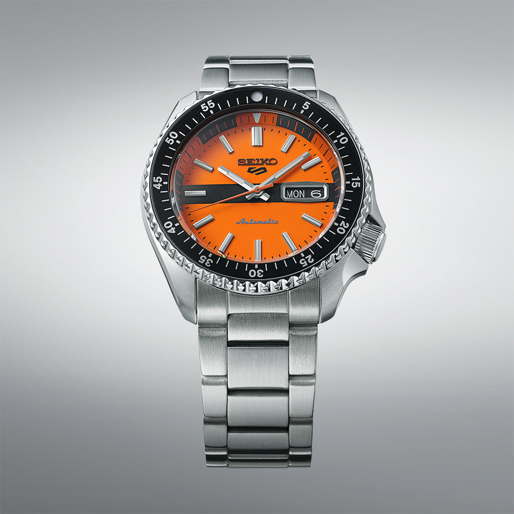 Seiko Men's Watch 5 Sports Orange ‘New Double Hurricane’ SRPK11K1