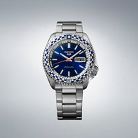 Thumbnail for Seiko Men's Watch 5 Sports Petrol Blue Checker Flag Special Edition SRPK65K1