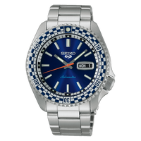 Thumbnail for Seiko Men's Watch 5 Sports Petrol Blue Checker Flag Special Edition SRPK65K1