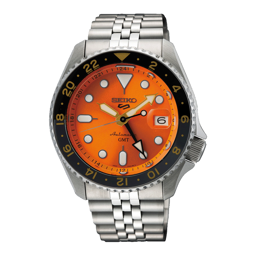 Seiko 5 Sport SKX GMT Men's Orange Watch SSK005K1