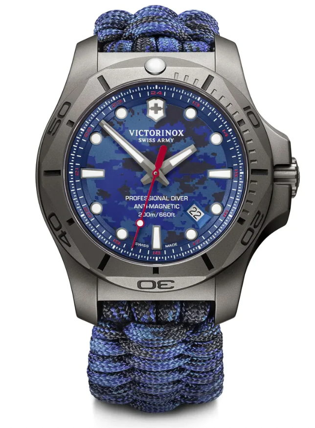 Victorinox Mens Watch I.N.O.X. Pro Diver Titanium Paracord strap 241813.2