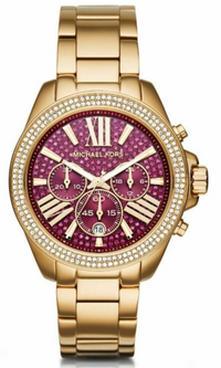Thumbnail for Michael Kors Ladies Watch Wren Purple Dial Gold Steel Strap Watch For Women MK6290