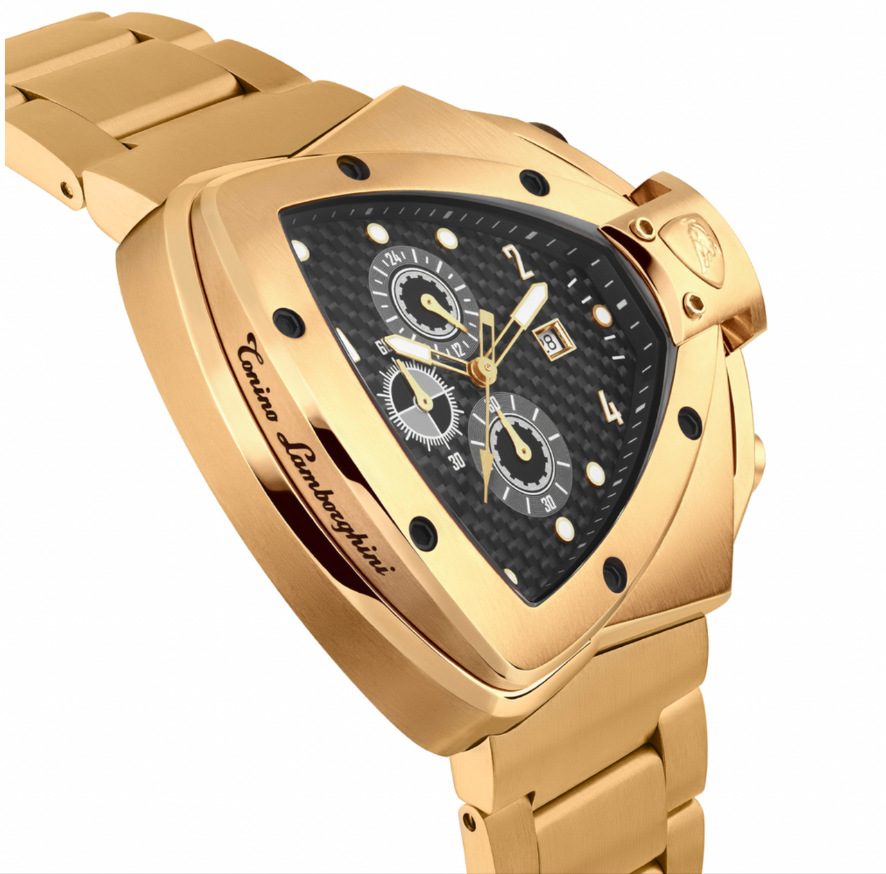 Tonino Lamborghini Men's Chronograph Watch Spyder Horizontal Yellow Gold T20SH-B-B
