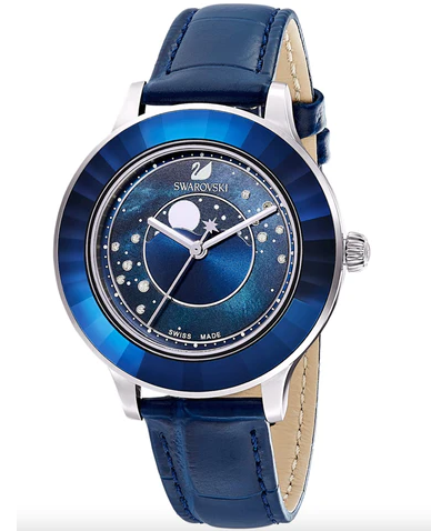 Swarovski Watch Octea Lux Moon & Watches 5516305 Blue Crystals –