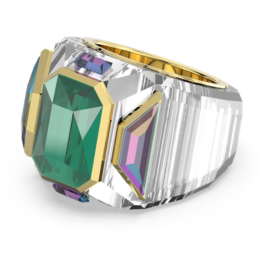 Swarovski green stone online ring