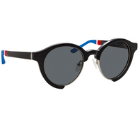 Thumbnail for Orlebar Brown Oval Oval Black with Grey Lenses OB47C1SUN