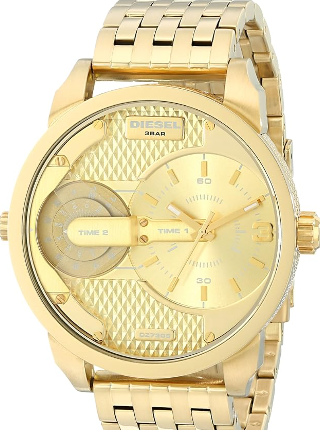 Diesel Men s Watch Mini Daddy Gold DZ7306 Watches Crystals