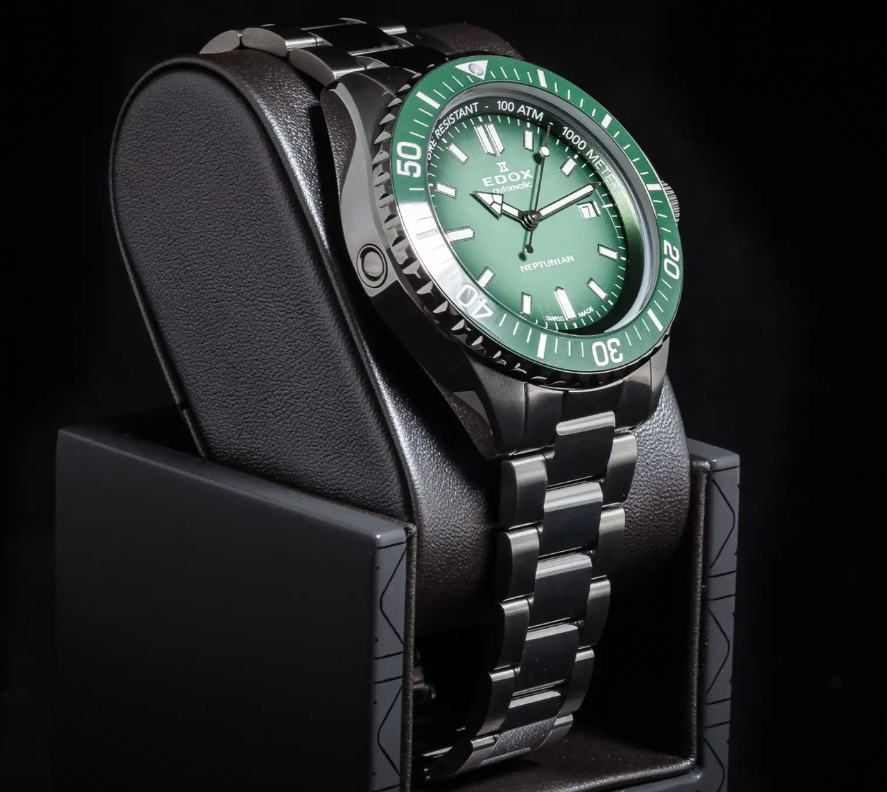 Edox Men's Watch Neptunian Automatic Green 80120-3VM-VDN1