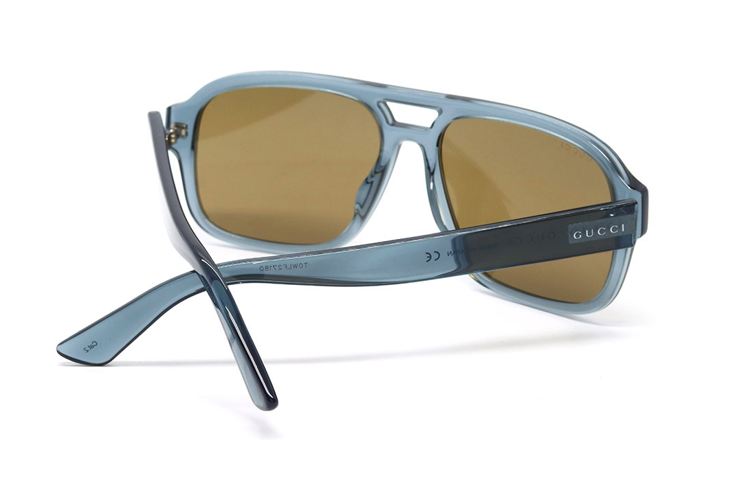 Gucci Men's Sunglasses Rectangular Pilot Blue GG0925S-004 58