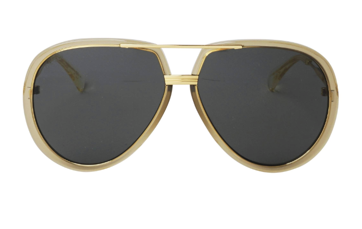 Gucci Unisex Sunglasses Oversized Pilot Gold GG0904S-002 61