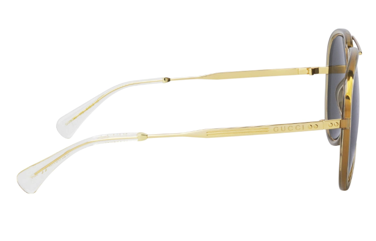 Gucci Unisex Sunglasses Oversized Pilot Gold GG0904S-002 61