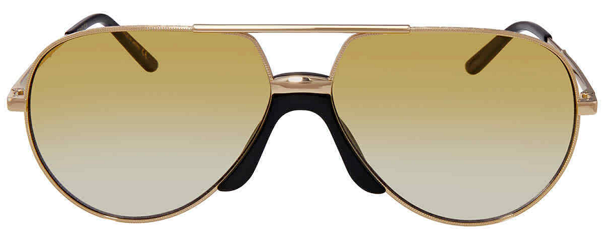 Gucci Unisex Sunglasses Oversized Pilot Yellow Gold GG0432S-003 60