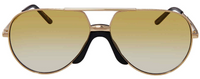 Thumbnail for Gucci Unisex Sunglasses Oversized Pilot Yellow Gold GG0432S-003 60