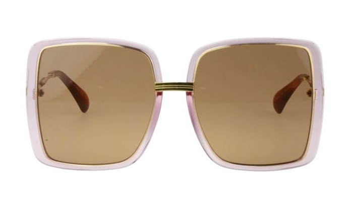 Gucci Women's Sunglasses Oversized Square Gold Pink GG0903S-002 60