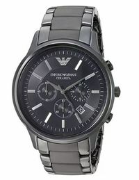 Thumbnail for Emporio Armani Men's Chronograph Watch Ceramica Black AR1451