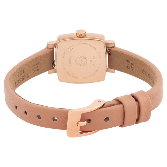 Tissot Women's Square Watch 20mm Lovely Summer Set Rose Gold