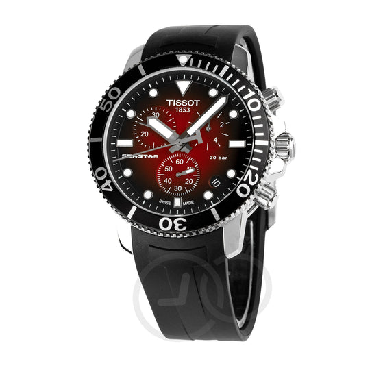 Tissot Chronograph Watch SEASTAR 1000 Red Rubber - Main Image