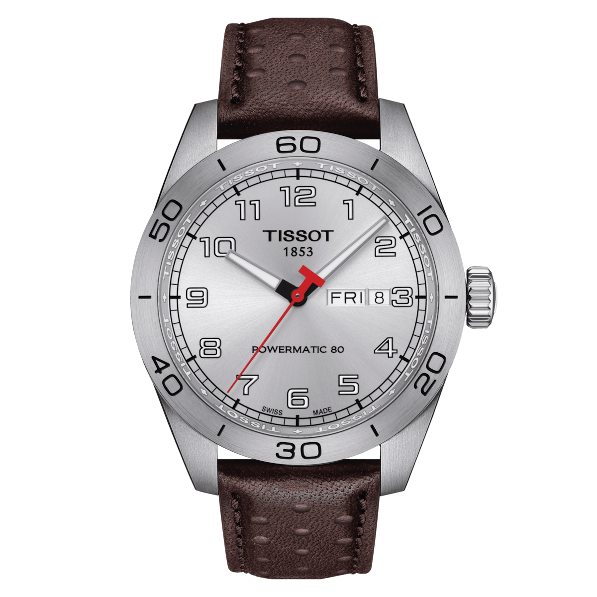 Tissot Men's Watch PRS 516 Automatic 42mm Powermatic 80 Silver Brown T1314301603200