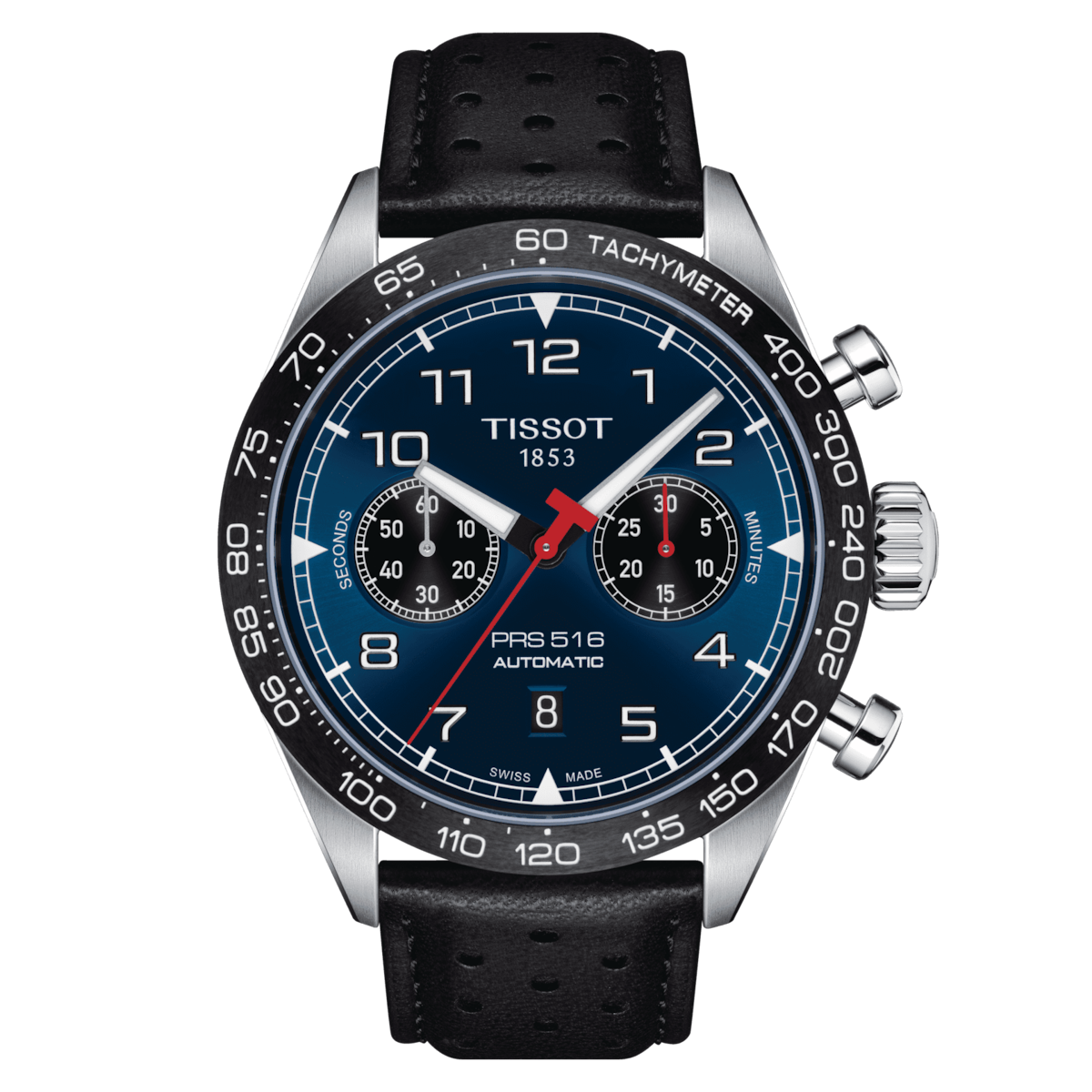 Tissot Men's Watch PRS 516 Automatic Chronograph 45mm Black Steel T1316271604200