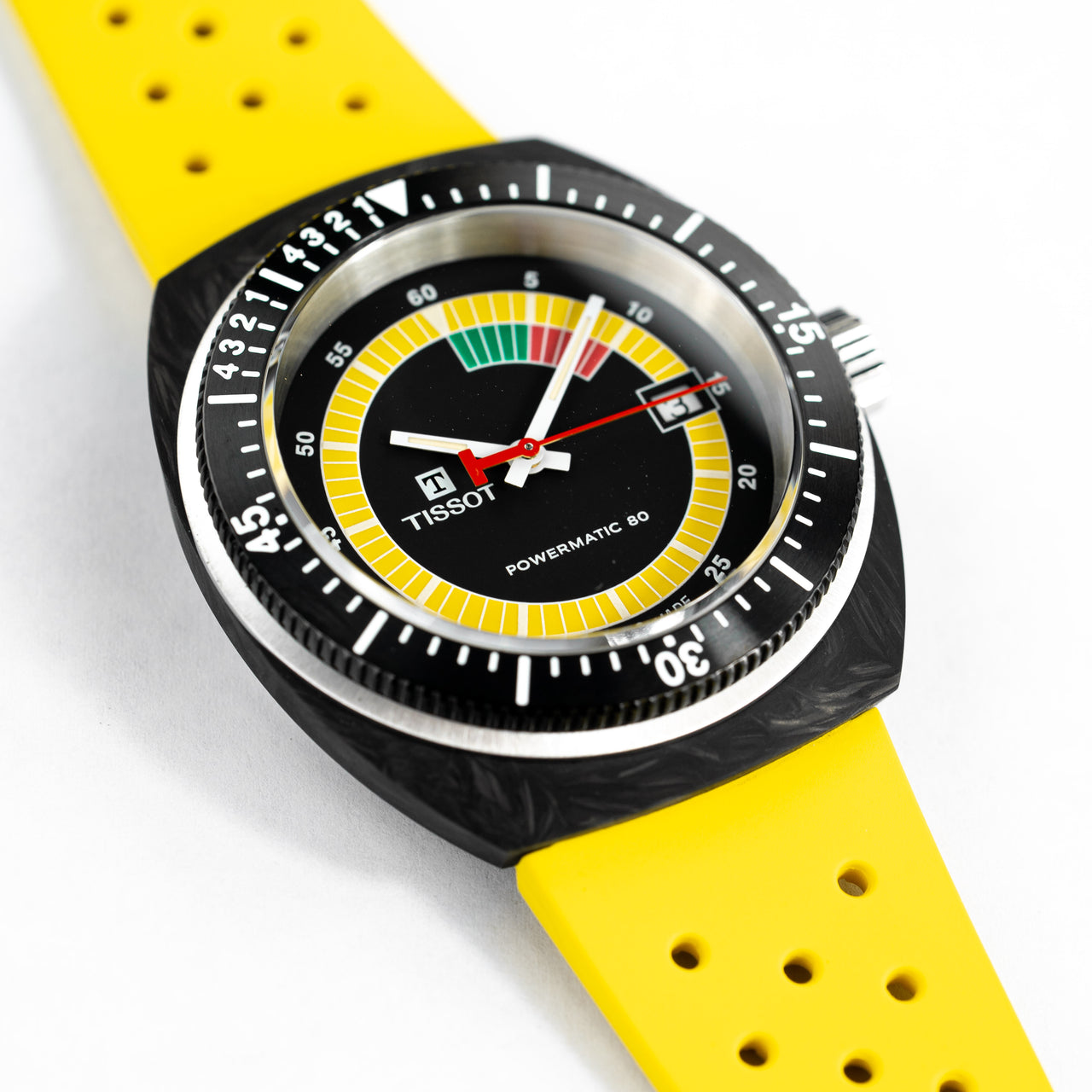 Tissot Men's Automatic Diver Watch 41mm Sideral Powermatic 80 Yellow