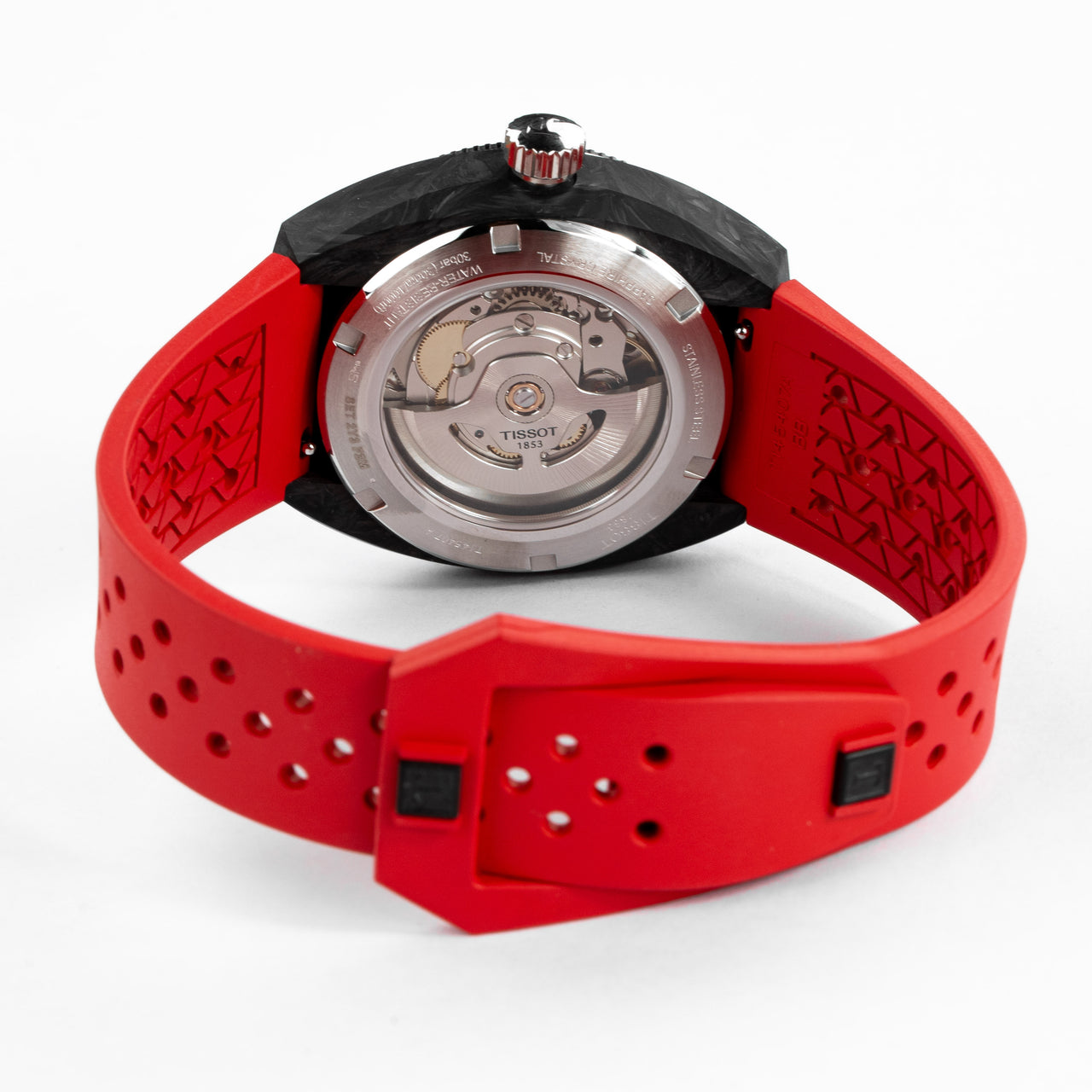 Tissot Men's Automatic Diver Watch 41mm Sideral Powermatic 80 Red