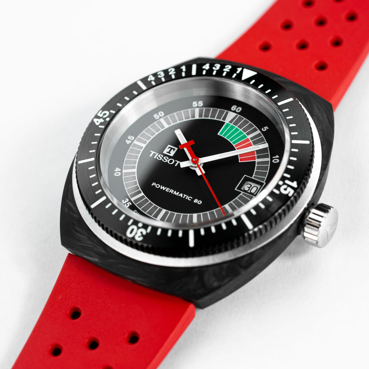 Tissot Men's Automatic Diver Watch 41mm Sideral Powermatic 80 Red