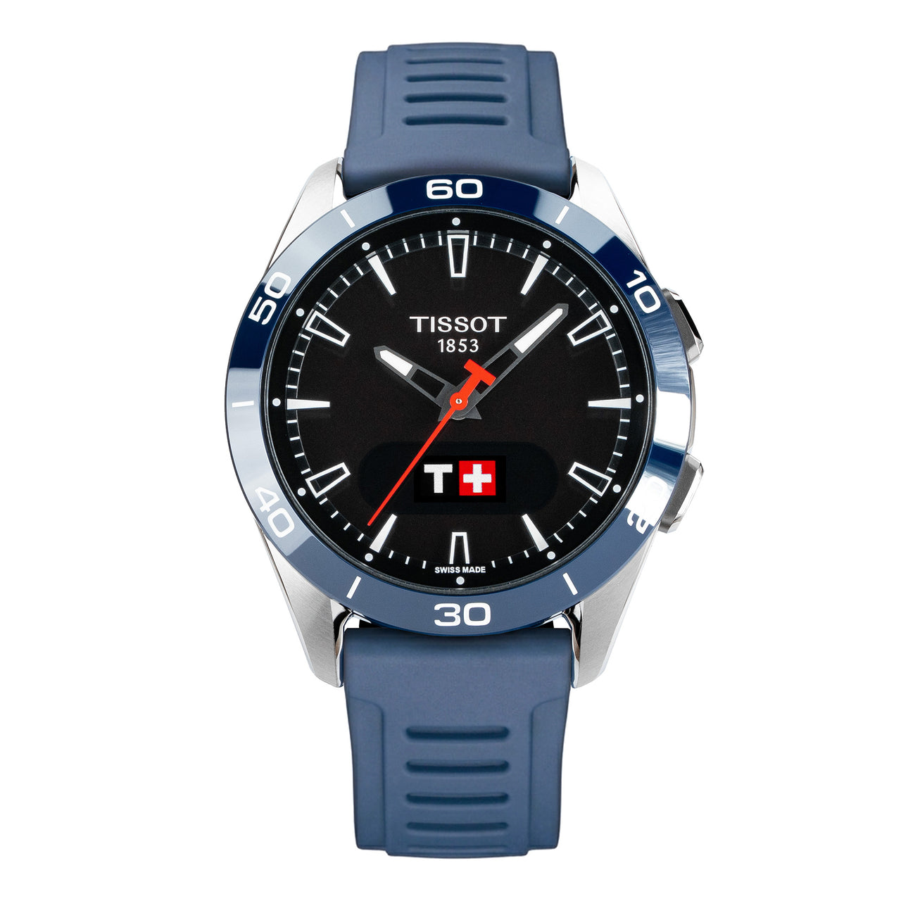 Tissot Men's Solar Smartwatch 44mm T-Touch Connect Sport Blue