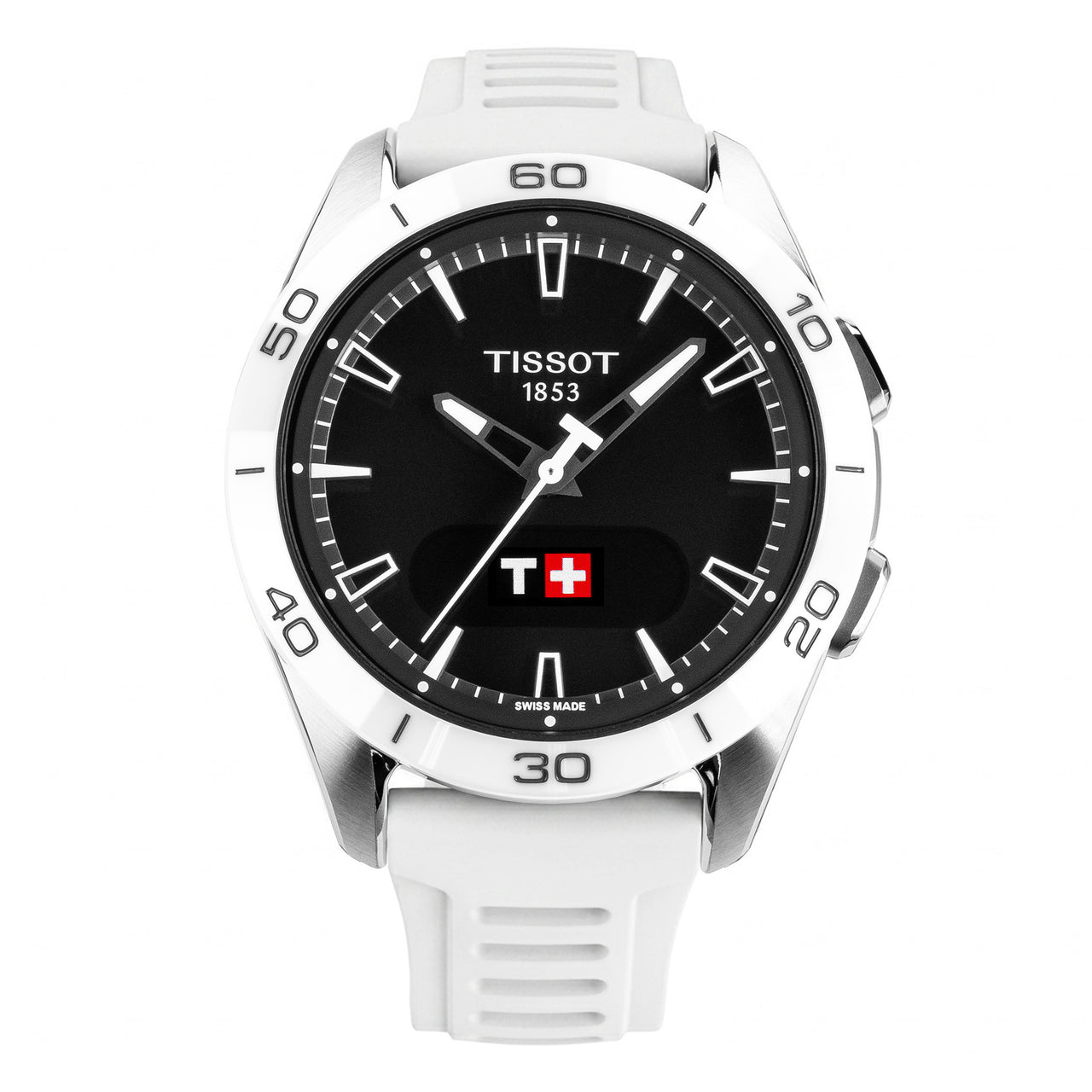 Tissot Unisex Solar Smartwatch 44mm T-Touch Connect Sport White
