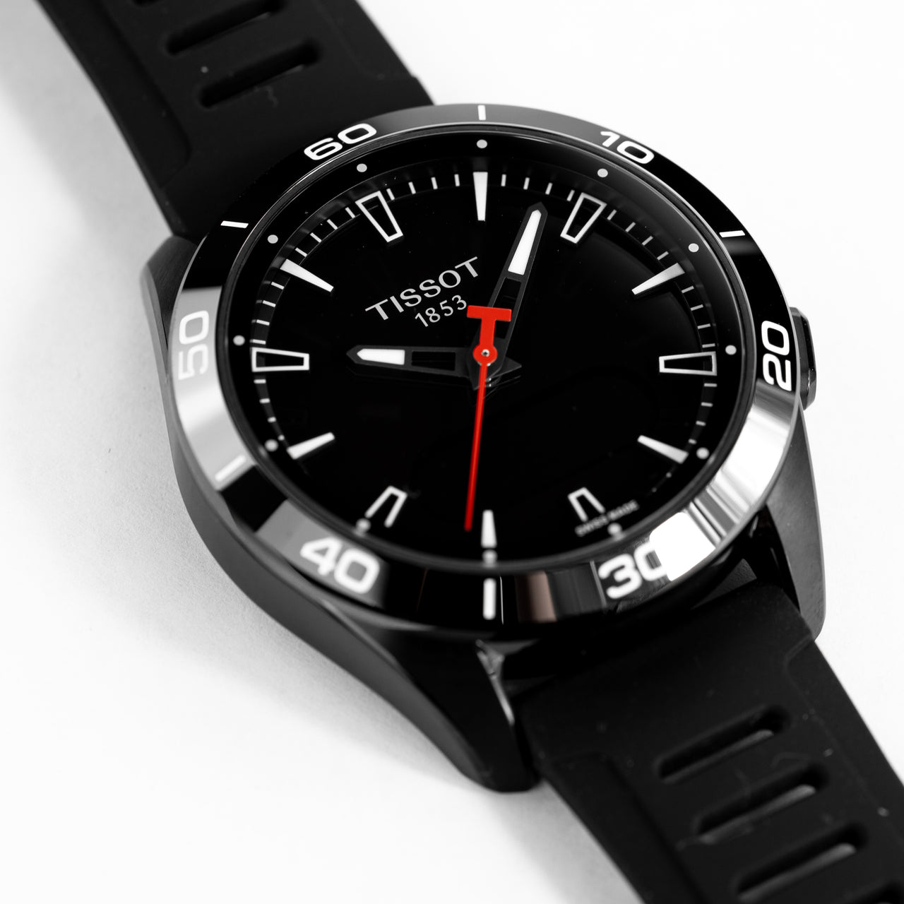 Tissot Men's Solar Smartwatch 44mm T-Touch Connect Sport Black Rubber
