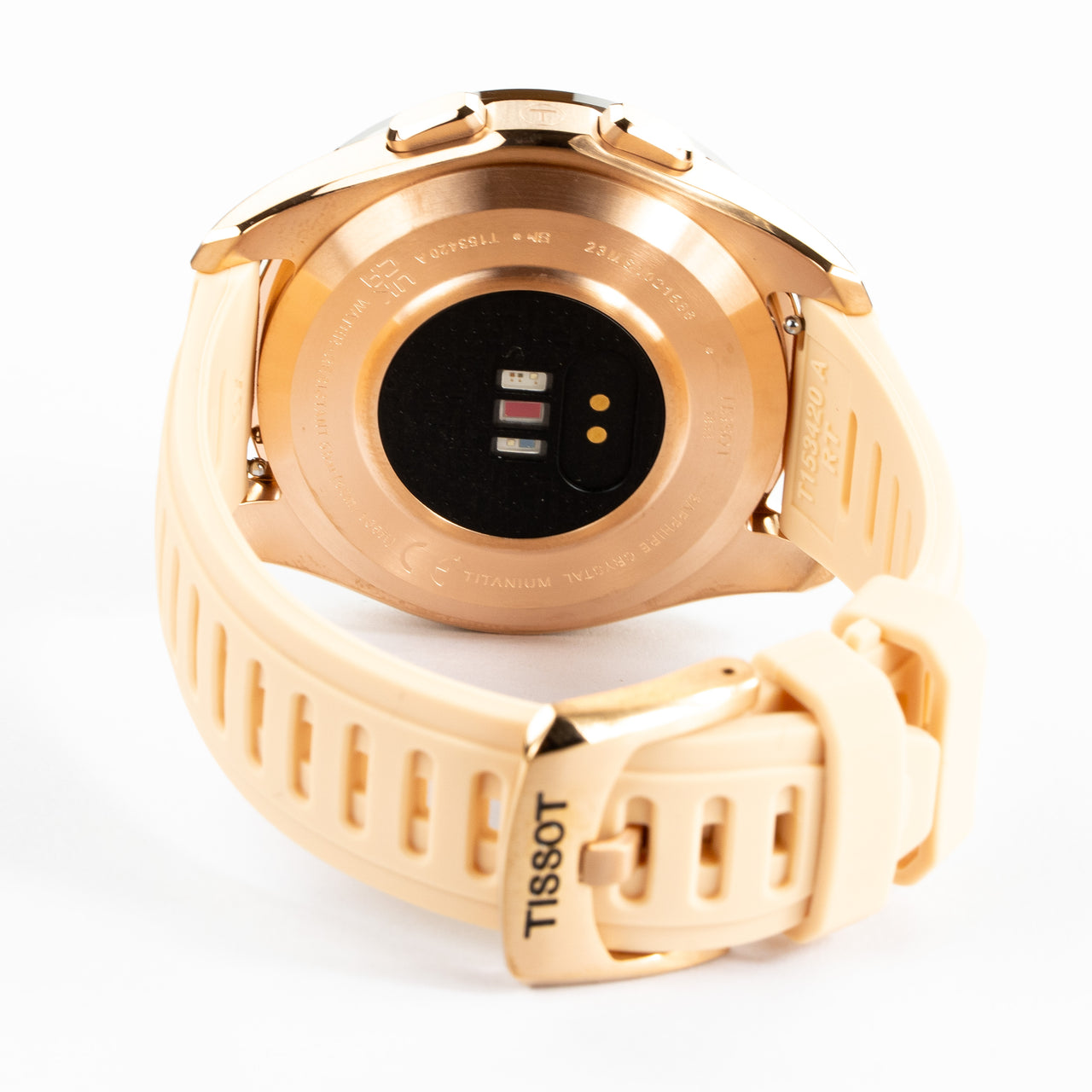 Tissot Unisex Solar Smartwatch 44mm T-Touch Connect Sport Rose Gold
