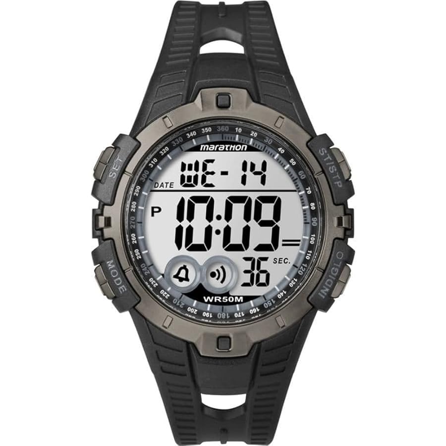 Timex Marathon Sport 46mm Black Men's Digital Watch T5K802