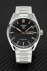 Thumbnail for Tag Heuer Watch Carrera Day-Date Automatic Black Rose Gold WBN2013.BA0640