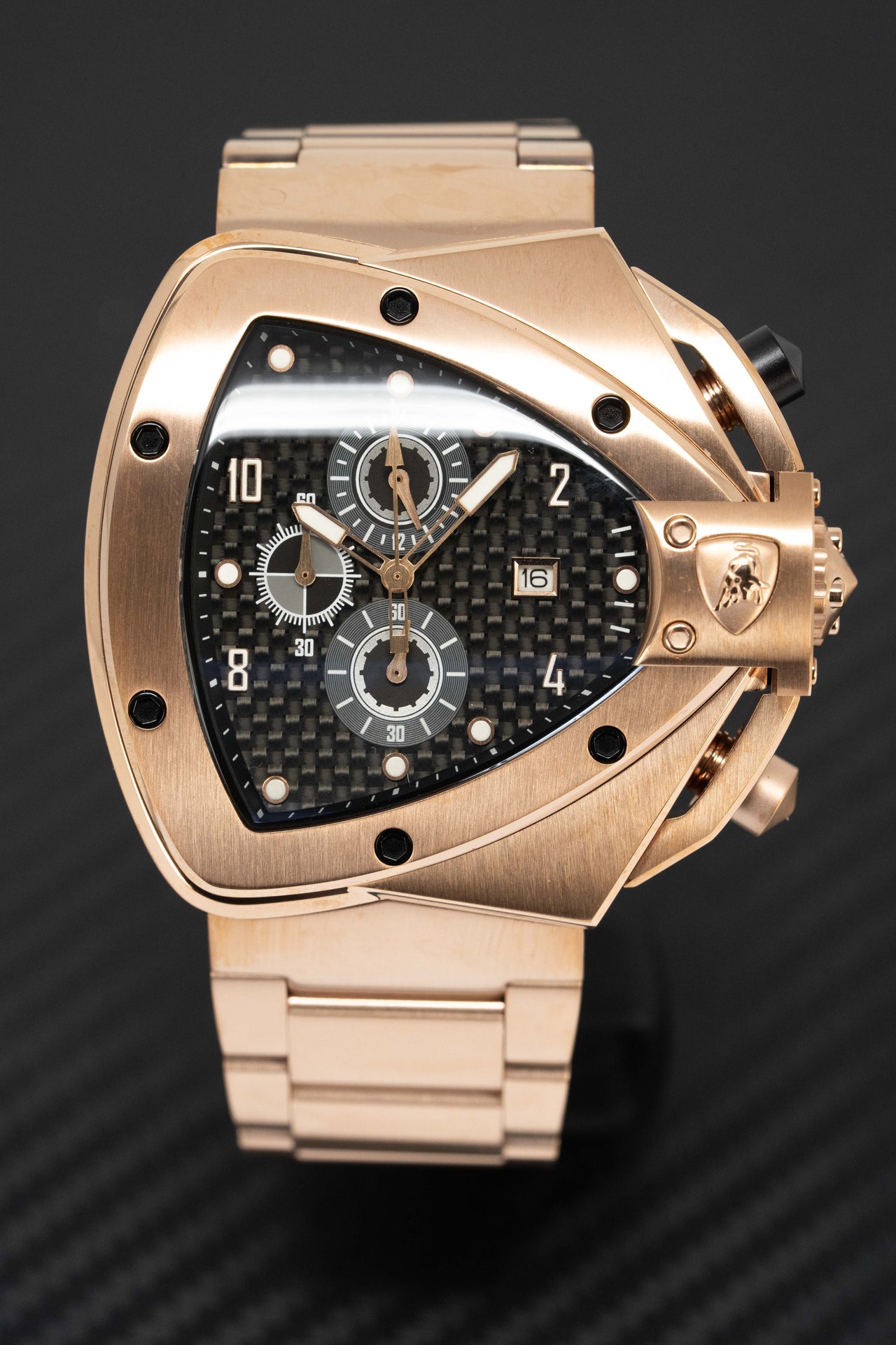 Tonino Lamborghini Men's Chronograph Watch Spyder Horizontal Rose Gold T20SH-C-B