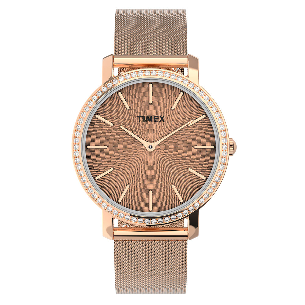 Timex Transcend Ladies Rose Gold Watch TW2V52500