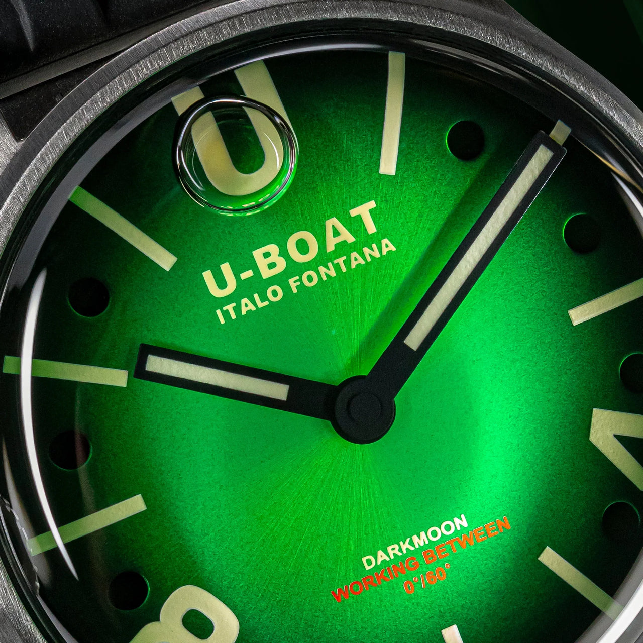 U-Boat Men's Watch Darkmoon 40 Green Soleil Steel 9502
