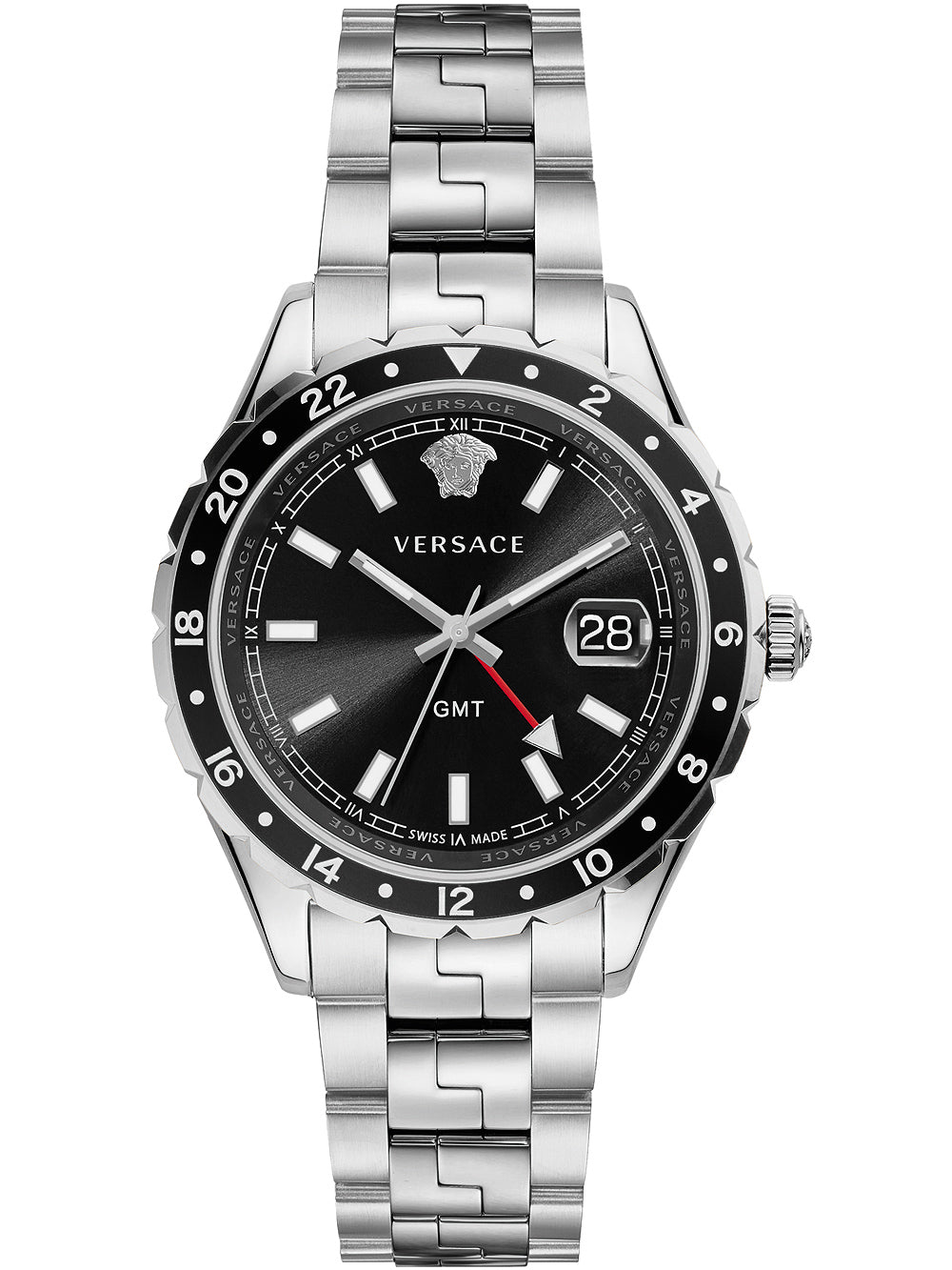 Versace Men's Watch Hellenyium GMT Black Bracelet V11100017