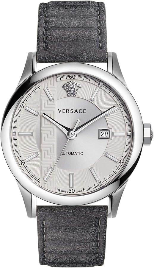 Versace Men's Watch Aiakos 44mm Automatic Silver V18010017
