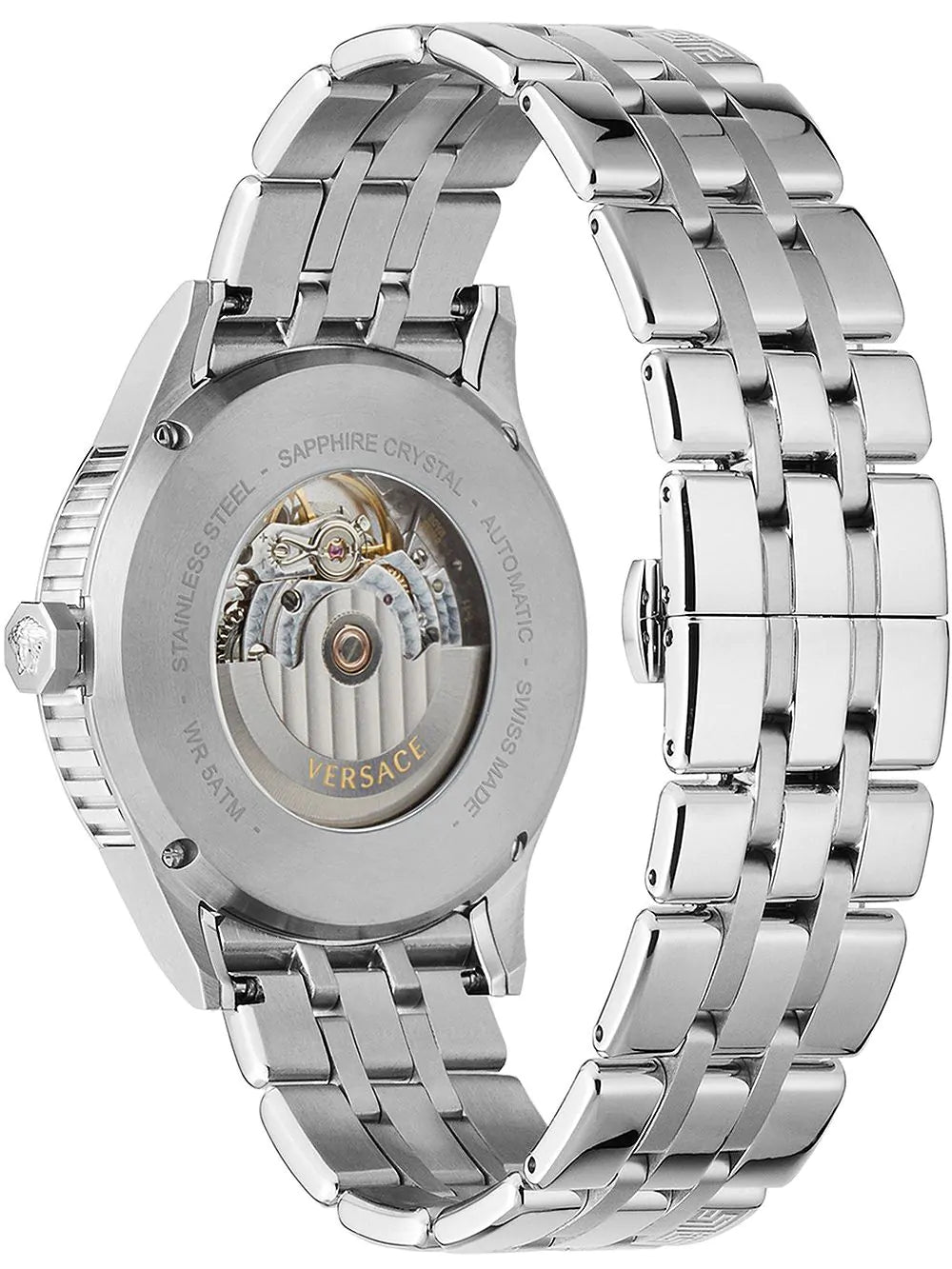 Versace Men's Watch Aiakos 44mm Automatic White Bracelet V18040017