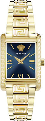 Versace Ladies Watch Tonneau 33mm Blue Gold Bracelet VE1C01022