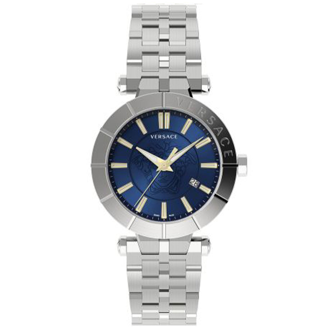 Versace Men's Watch V-Race 43mm Blue Bracelet VE2B00421