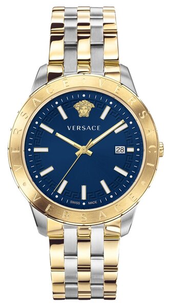 Versace Men's Watch Univers Blue Two-Tone Bracelet VE2C00421