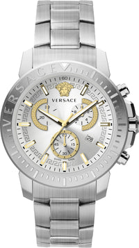 Thumbnail for Versace Men's Watch New Chrono 45mm Silver Bracelet VE2E00321