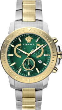 Thumbnail for Versace Men's Watch New Chrono 45mm Green Two-Tone Bracelet VE2E00421