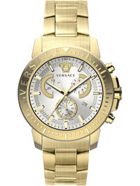 Thumbnail for Versace Men's Watch New Chrono 45mm Gold Bracelet VE2E00521