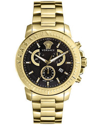 Thumbnail for Versace Men's Watch New Chrono 45mm Gold Bracelet VE2E00921