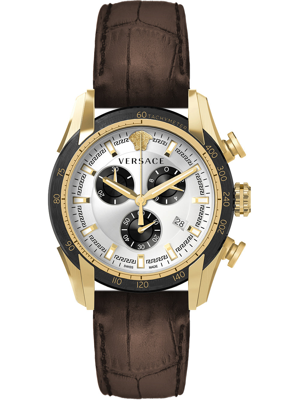 Versace Men's Watch V-Ray 44mm Brown VE2I00221