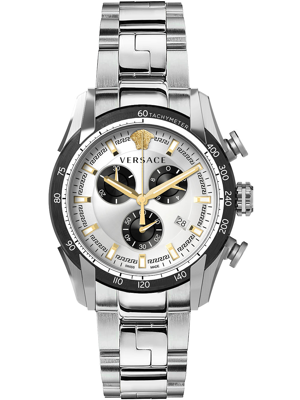 Versace Men's Watch V-Ray 44mm White Bracelet VE2I00321