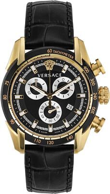 Versace Men's Watch V-Ray 44mm Black Gold VE2I00921