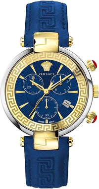 Thumbnail for Versace Men's Watch Revive Chrono 41mm Blue Gold VE2M00221